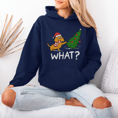 Funny What? Dachshund Christmas Hoodie