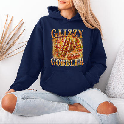 Glizzy Gobbler Hoodie Funny Hot Dog Meme Gift for Food Lovers