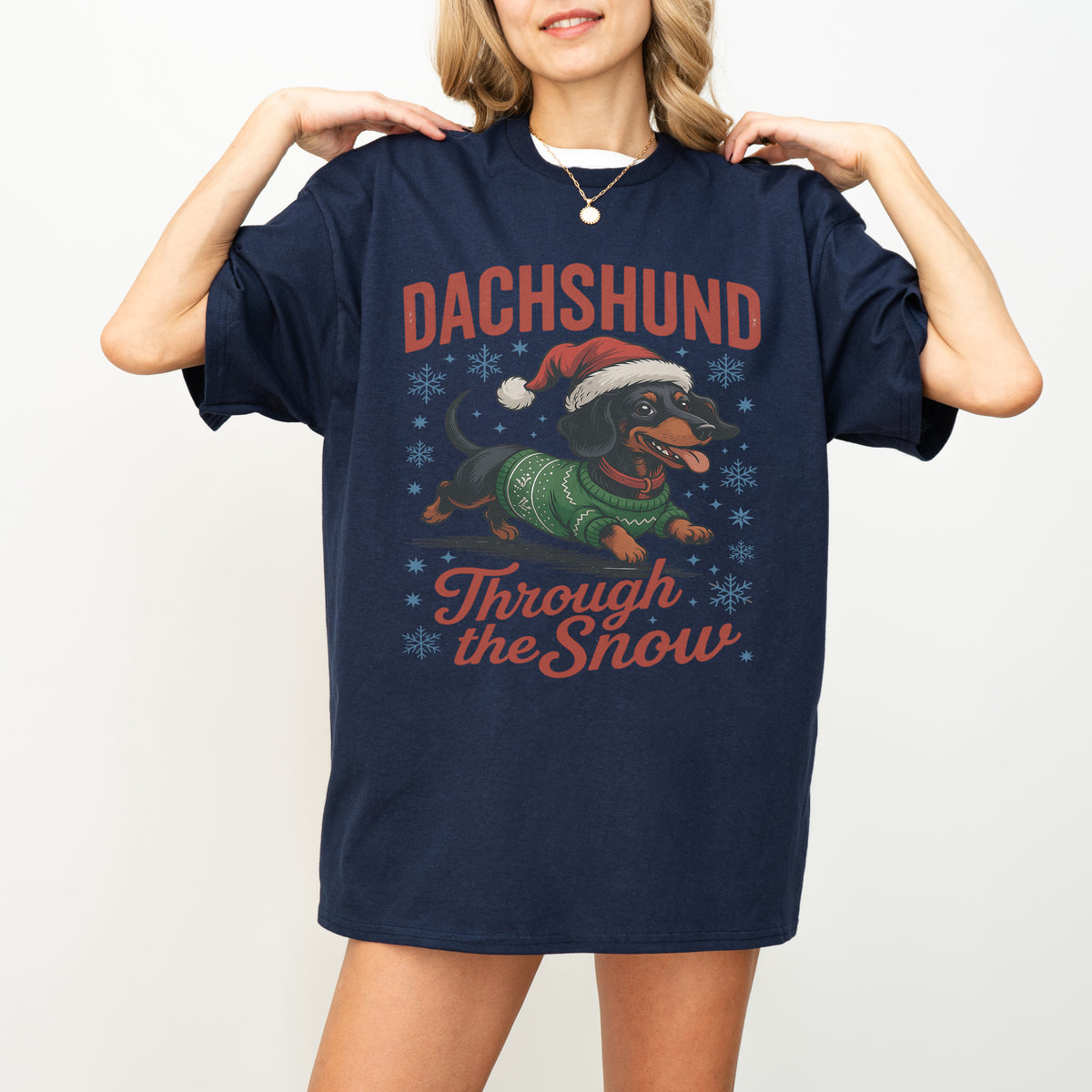 Dachshund Through the Snow Shirt – Funny Christmas Doxie Tee