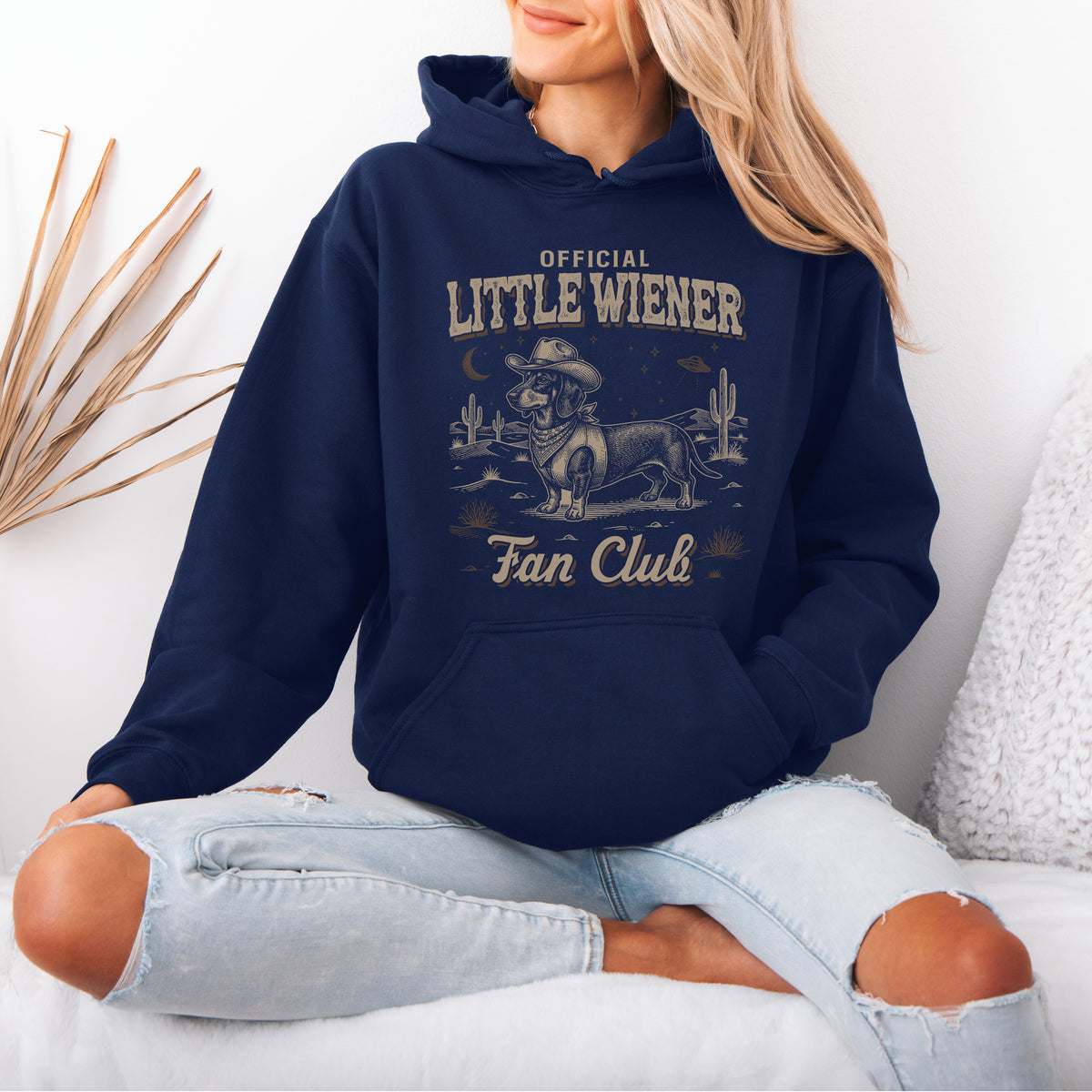 Little Wiener Fan Club Hoodie – Vintage Wiener Dog Gift