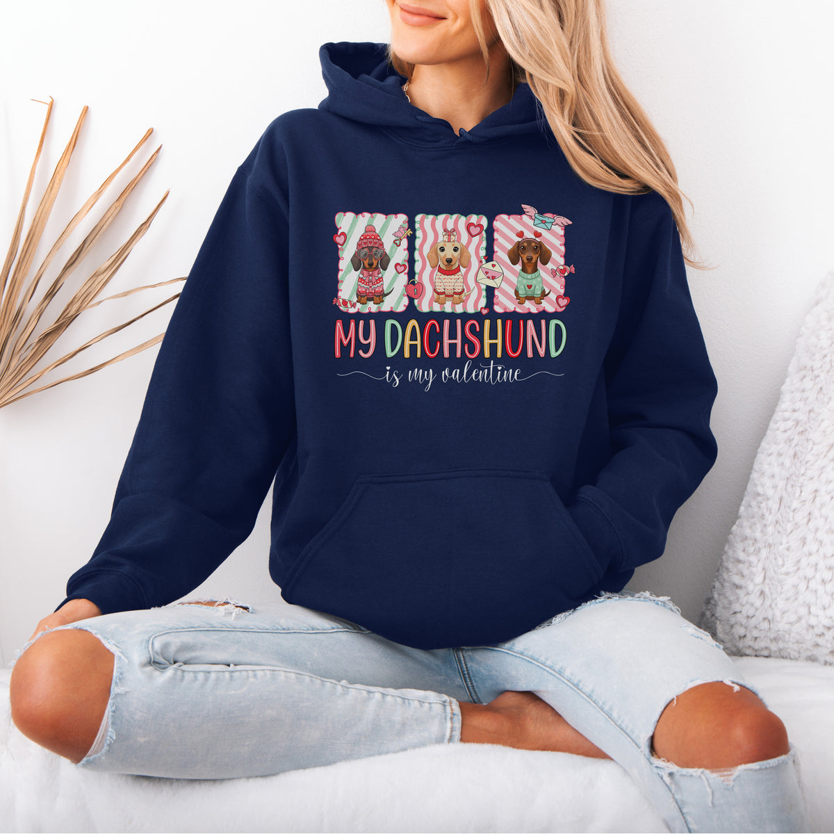 My Dachshund Is My Valentine Hoodie