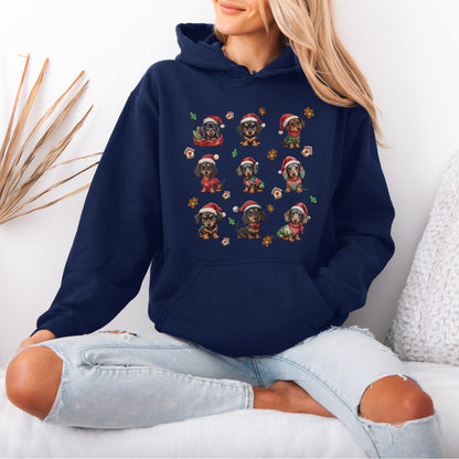 Dachshund Christmas Hoodie for Dog Lovers and Wiener Dog Moms