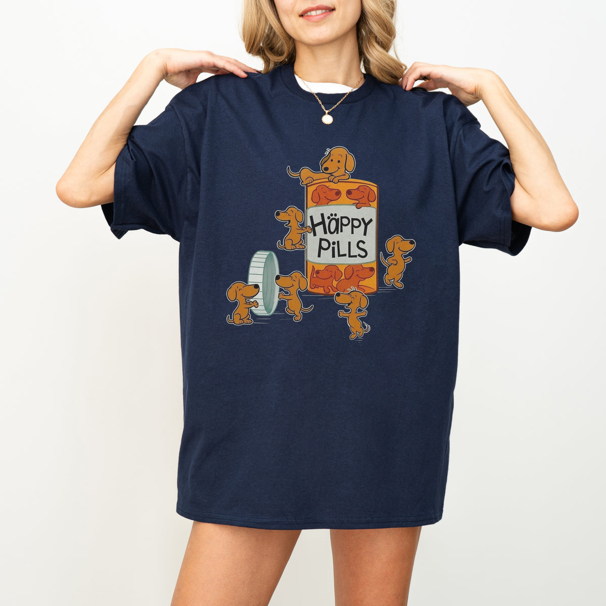 Happy Pills Dachshund Shirt Cute Doxie Gift