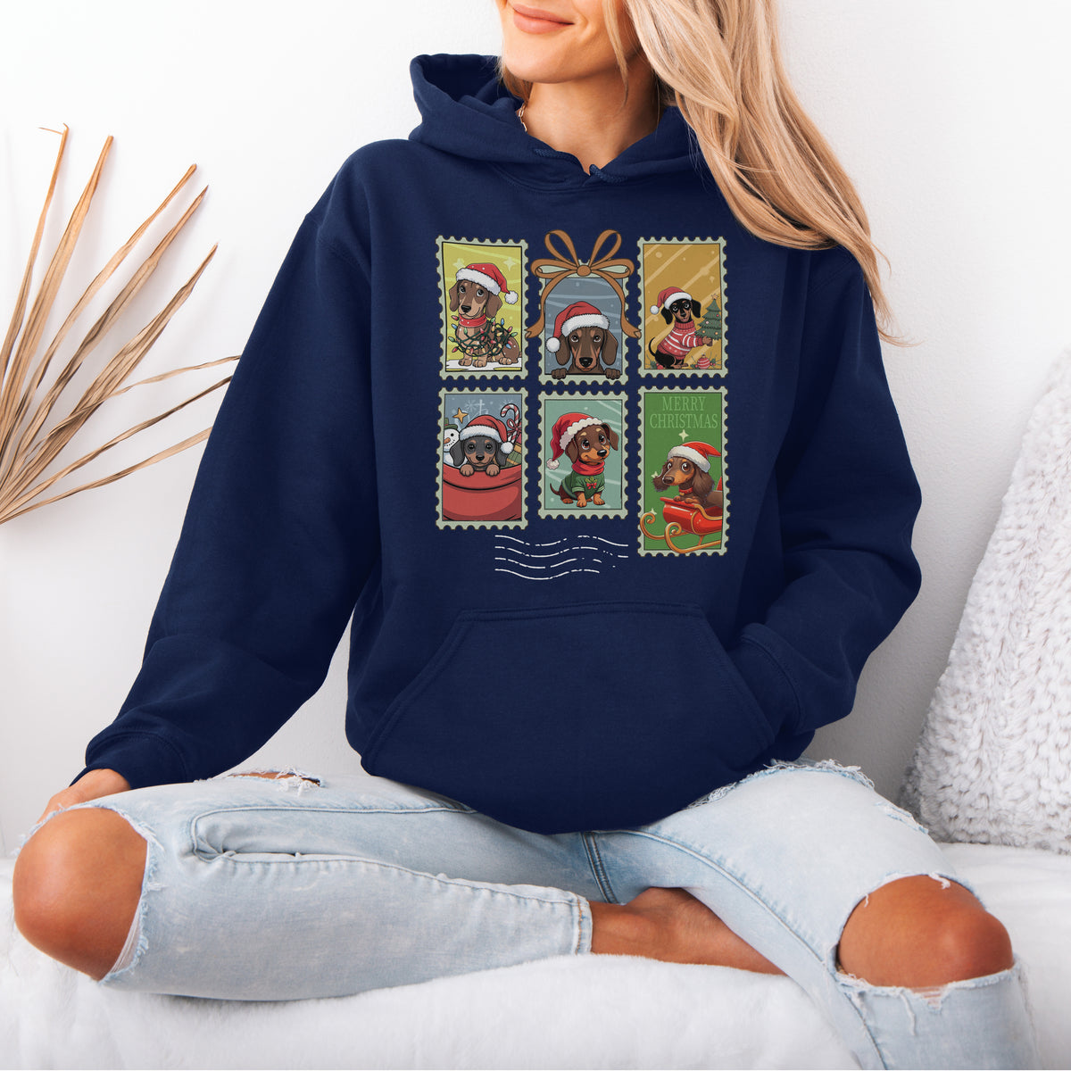 Dachshund Christmas Hoodie Cute Holiday Dog Lover Gift