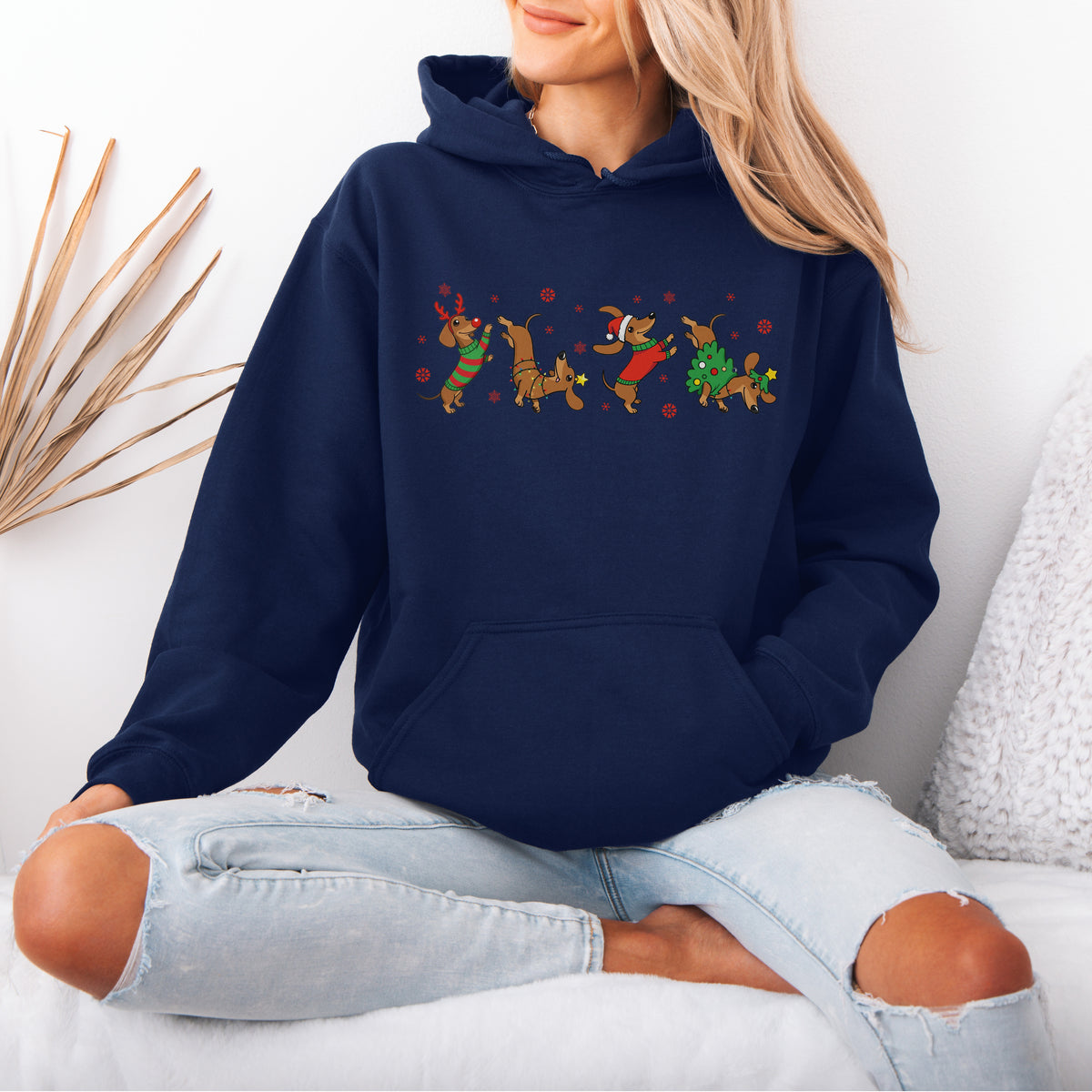 Funny Dachshund Christmas Shirt Dog Lover Gift Xmas Hoodie