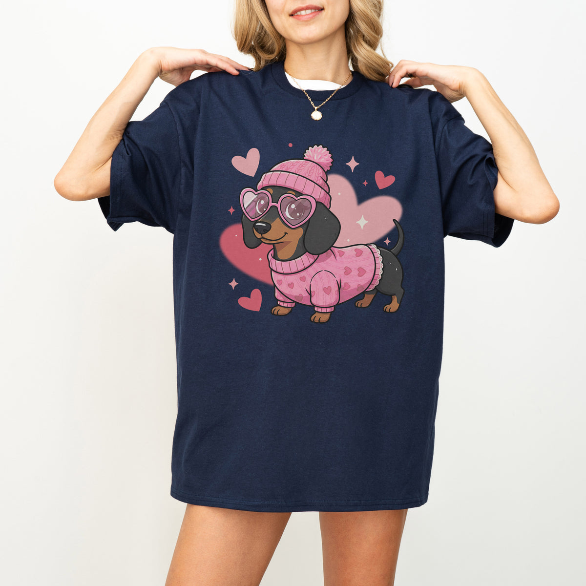 Cute Valentine Dachshund Dog Mom T-Shirt