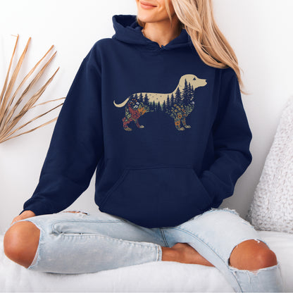 Boho Dachshund Hoodie Gift for Sausage Dog Lovers