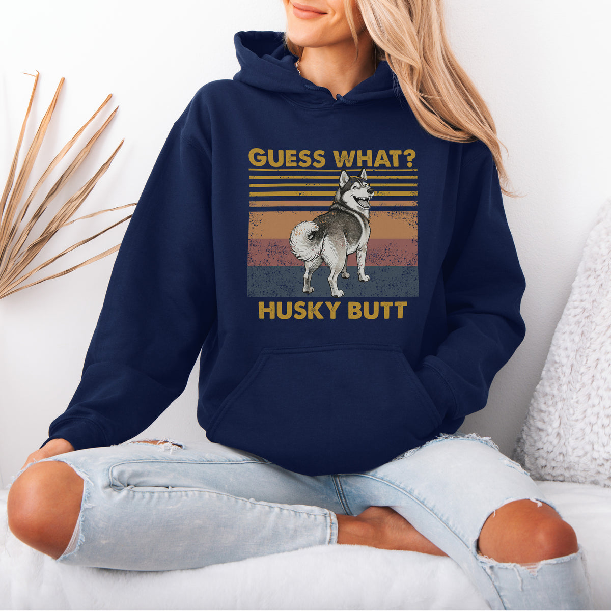 Guess What Husky Butt Hoodie – Funny Dog Lover Gift