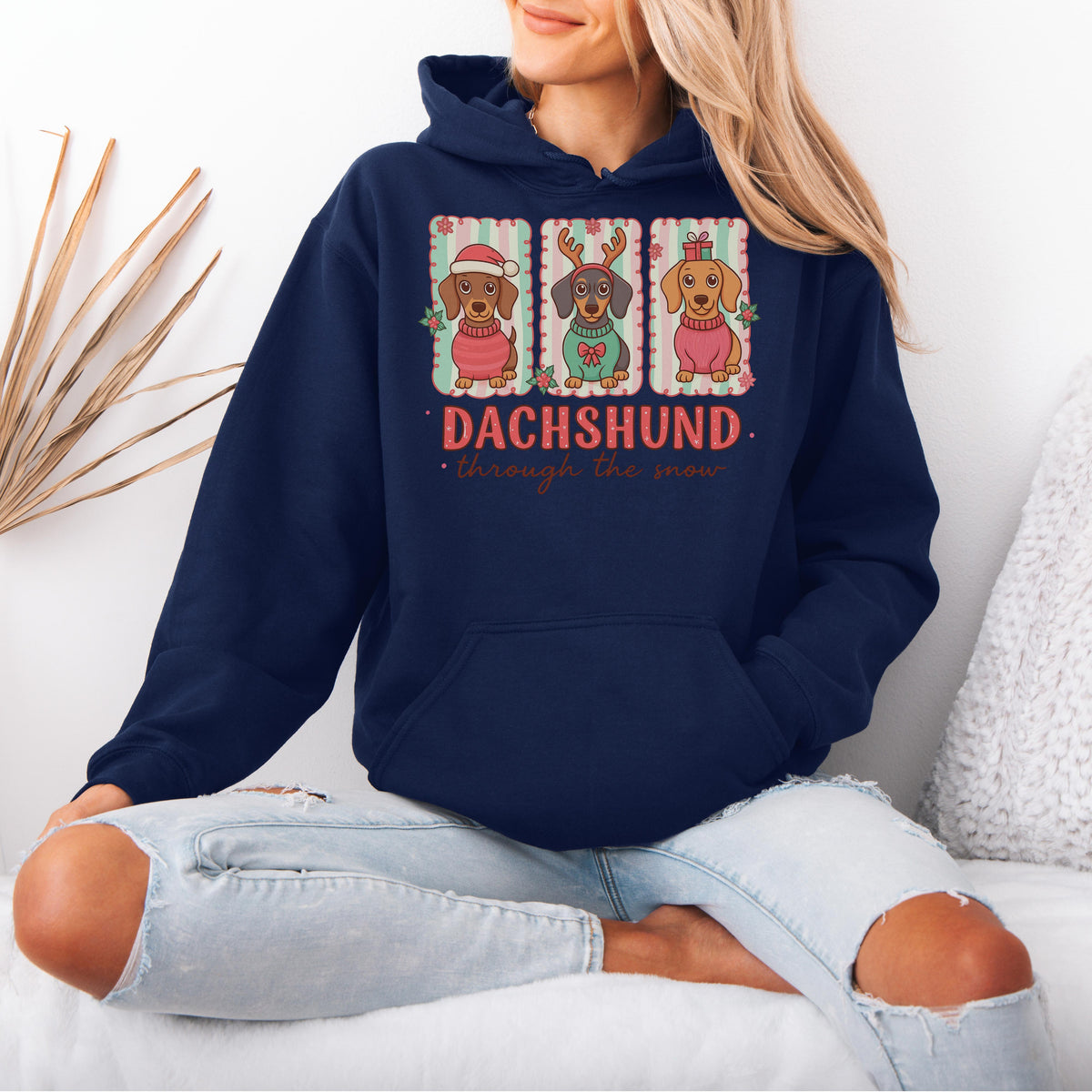 Dachshund Through the Snow Trio Christmas Hoodie