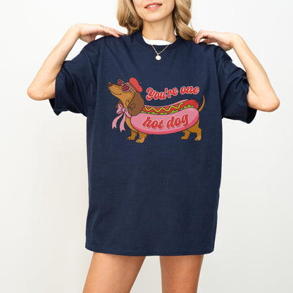 You Are One Hot Dog Dachshund Valentine Shirt