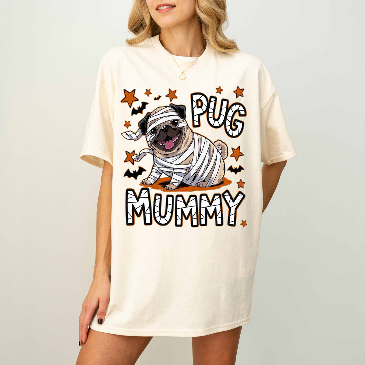 Pug Mummy Halloween Dog T-Shirt