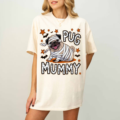 Pug Mummy Halloween Dog T-Shirt