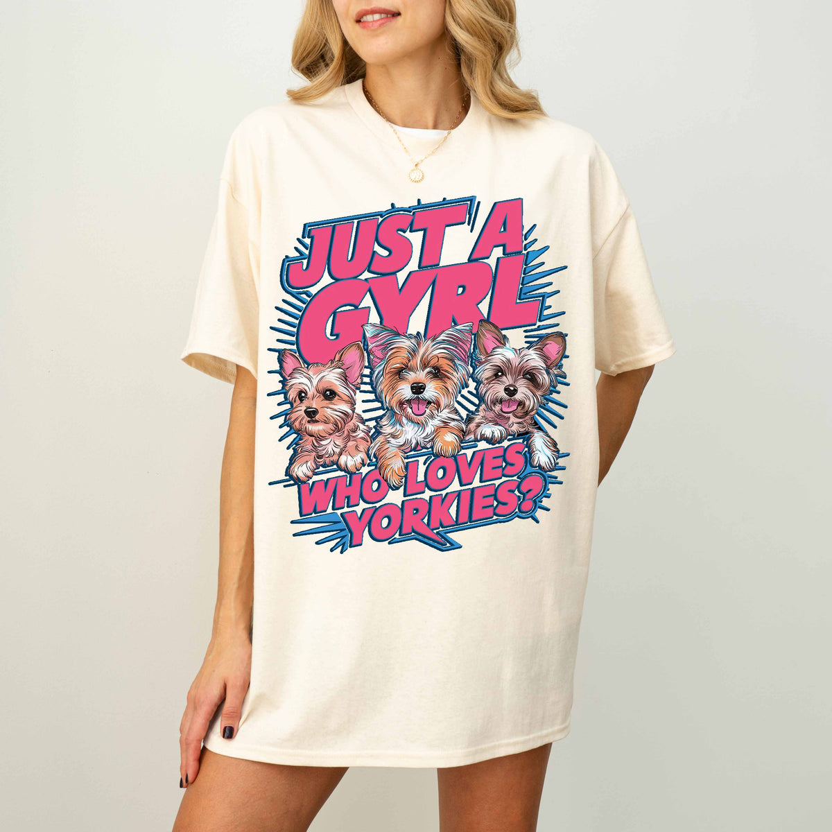 Just a Girl Who Loves Yorkies Dog Mom T-Shirt