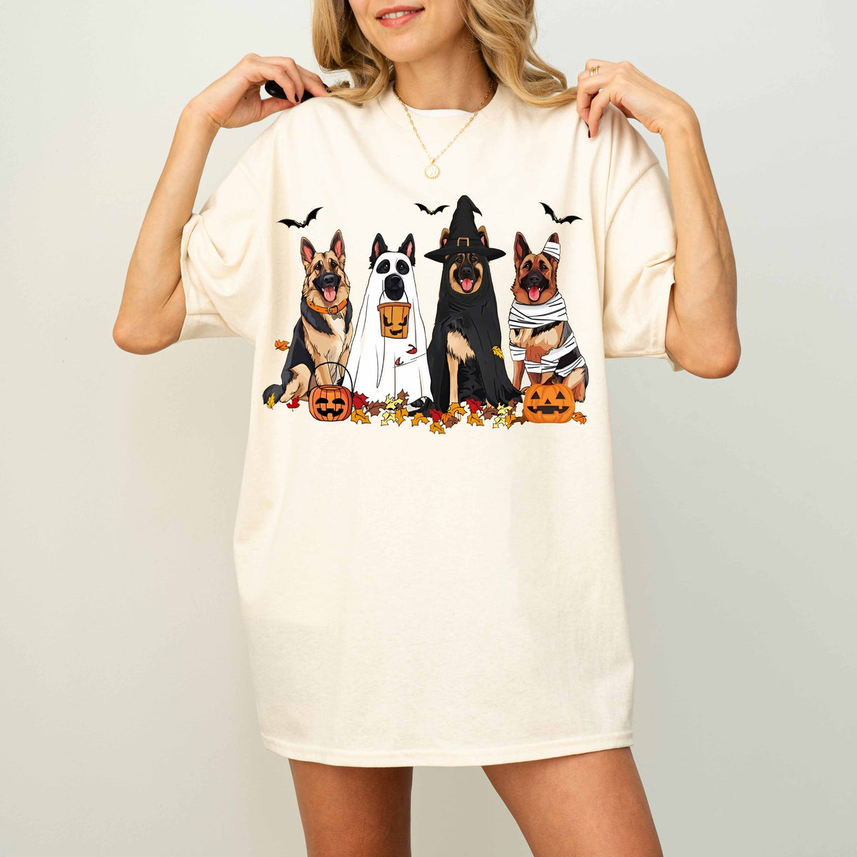 German Shepherd Halloween Shirt – Fall Ghost Dog Gift