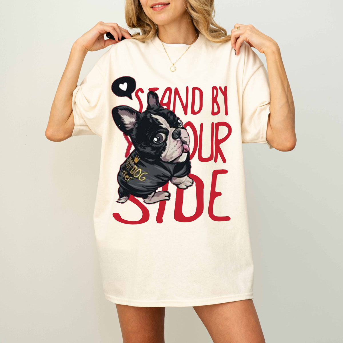 Stand By Your Side French Bulldog Memorial Dog T-Shirt