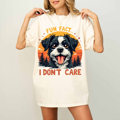 Fun Fact I Don’t Care Funny Dog T-Shirt
