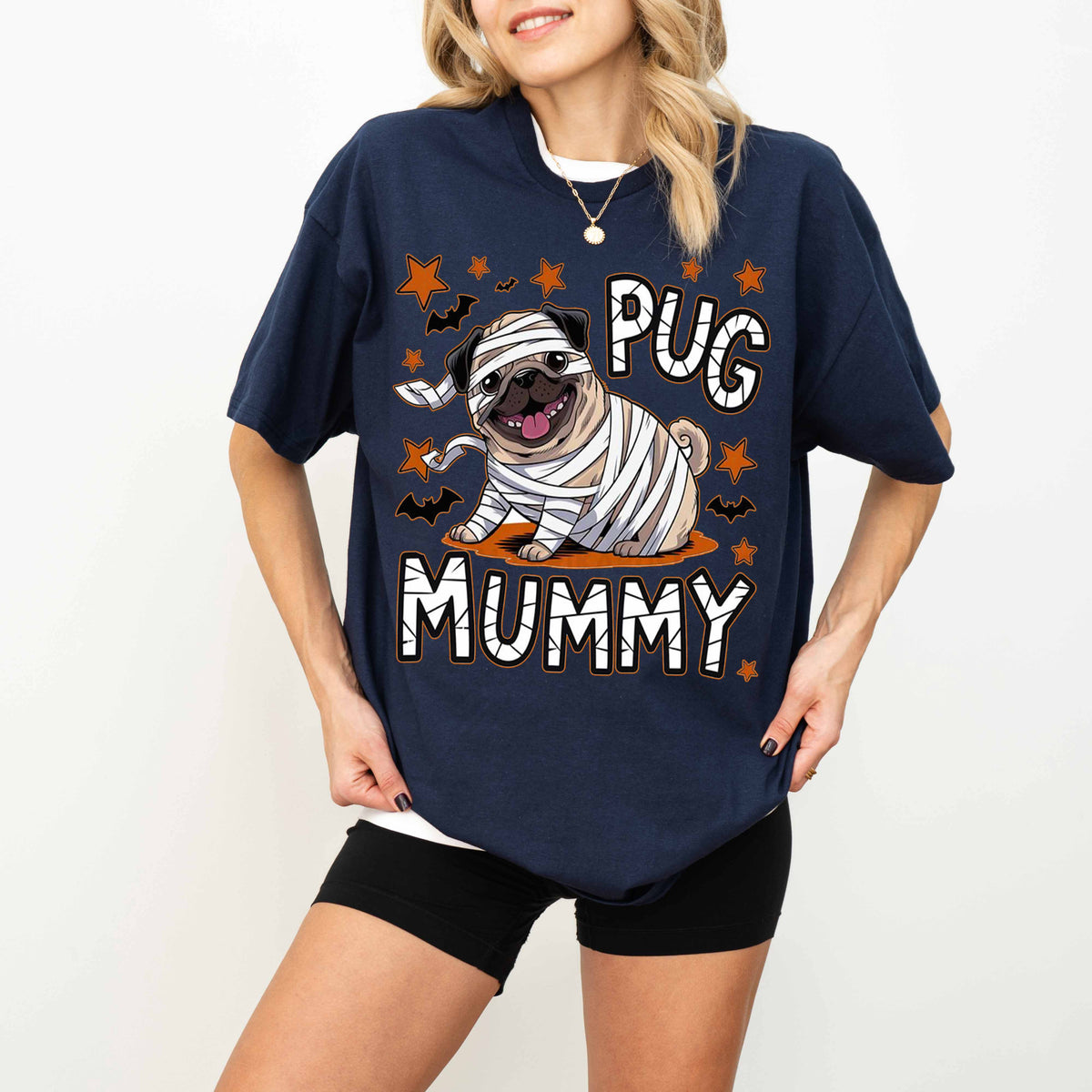 Pug Mummy Halloween Dog T-Shirt