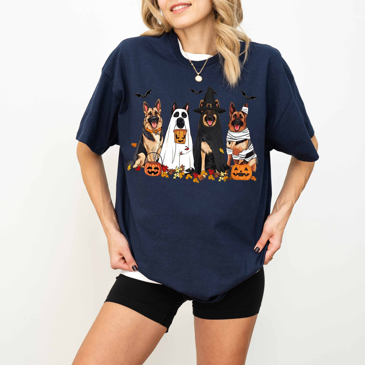 German Shepherd Halloween Shirt – Fall Ghost Dog Gift