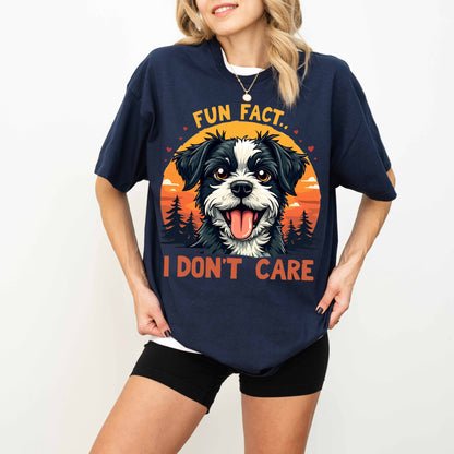 Fun Fact I Don’t Care Funny Dog T-Shirt