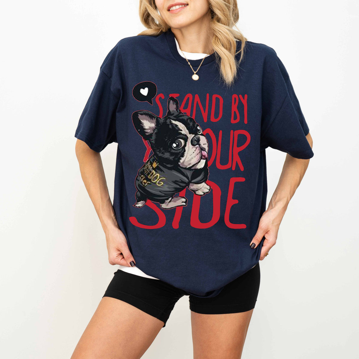 Stand By Your Side French Bulldog Memorial Dog T-Shirt