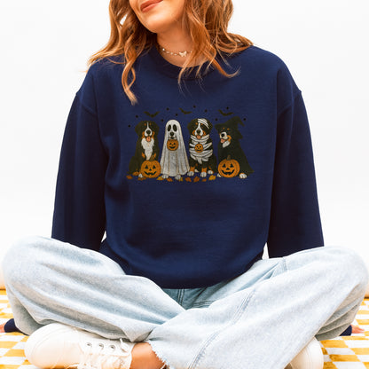 Bernese Mountain Dog Halloween Sweatshirt – Fall Pumpkins Gift