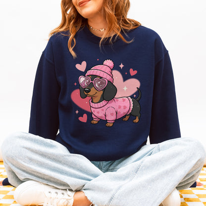 Cute Valentine Dachshund Dog Mom Sweatshirt