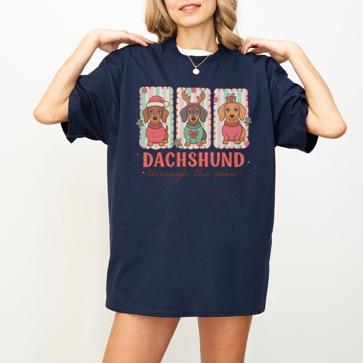 Dachshund Through the Snow Trio Christmas Shirt