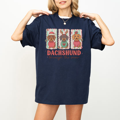 Dachshund Through the Snow Trio Christmas Shirt