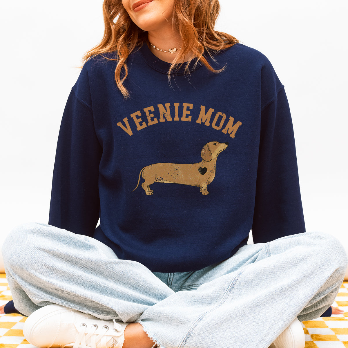 Veenie Mom Dachshund Mom Sweatshirt Pet Lover Gift