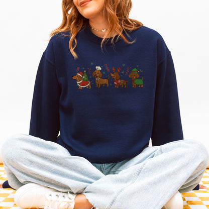 Funny Christmas Dachshund Dog Cute Holiday Puppy Sweatshirt