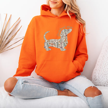 Personalized Dachshund Dog Mama Hoodie – Custom Floral Dog Mom