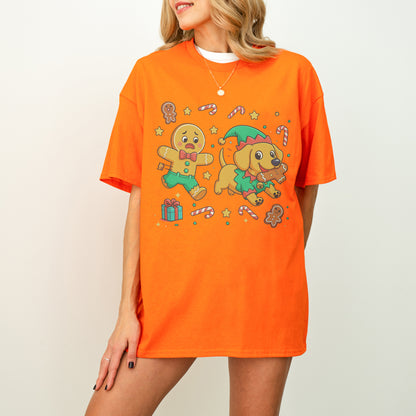 Elf Gingerbread Dachshund Christmas Shirt