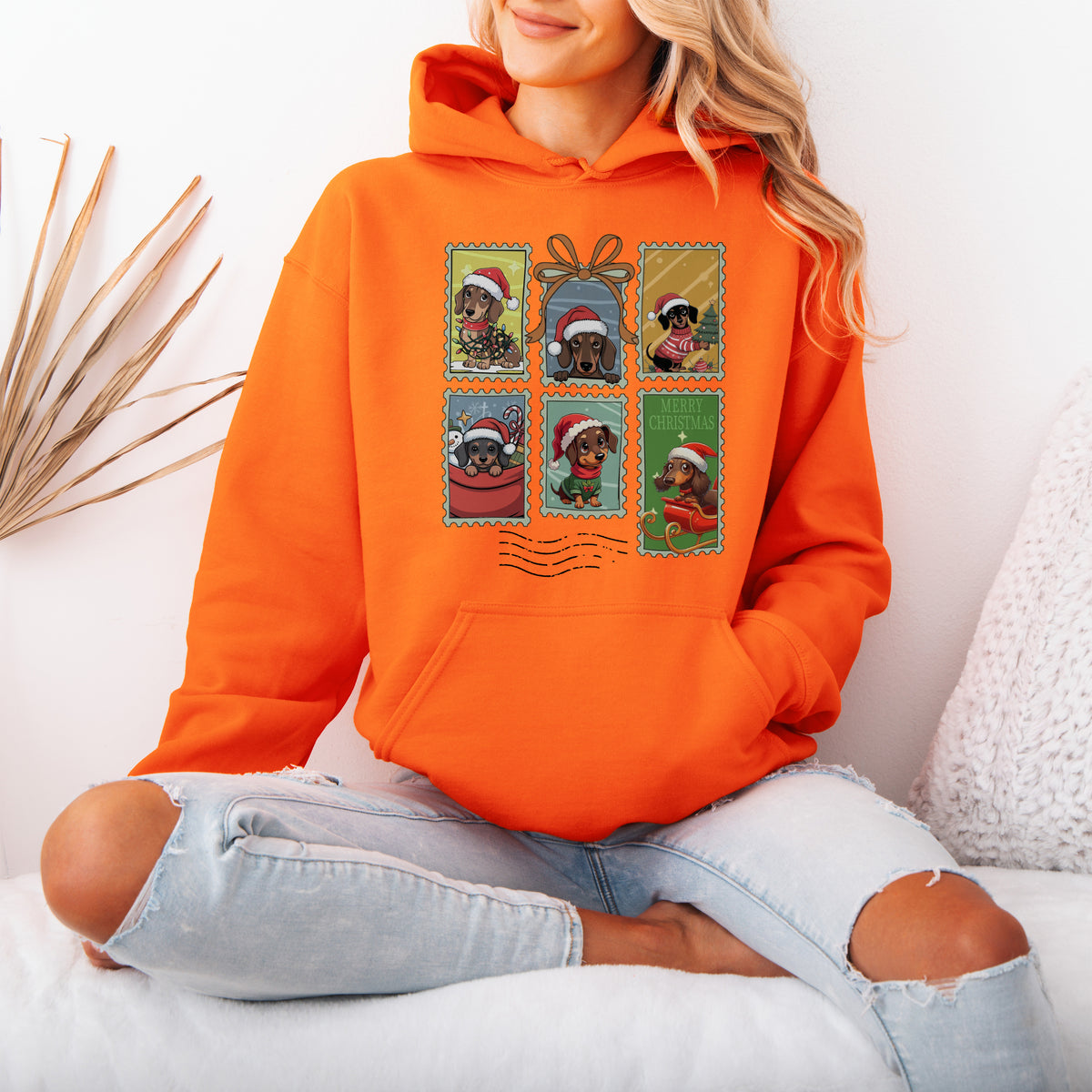 Dachshund Christmas Hoodie Cute Holiday Dog Lover Gift
