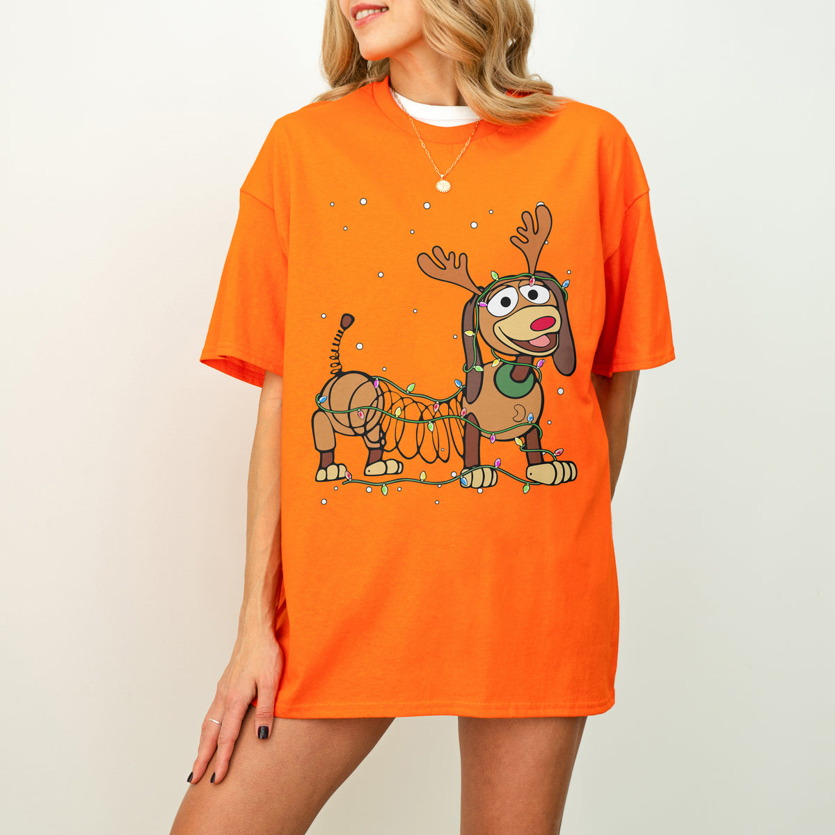 Reindeer Lights Dachshund Christmas Shirt – String Lights Pup