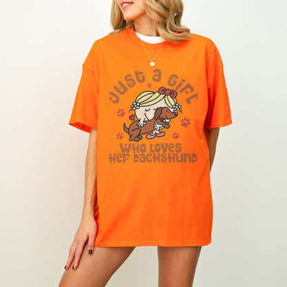 Just a Girl Who Loves Her Dachshund Mom Shirt