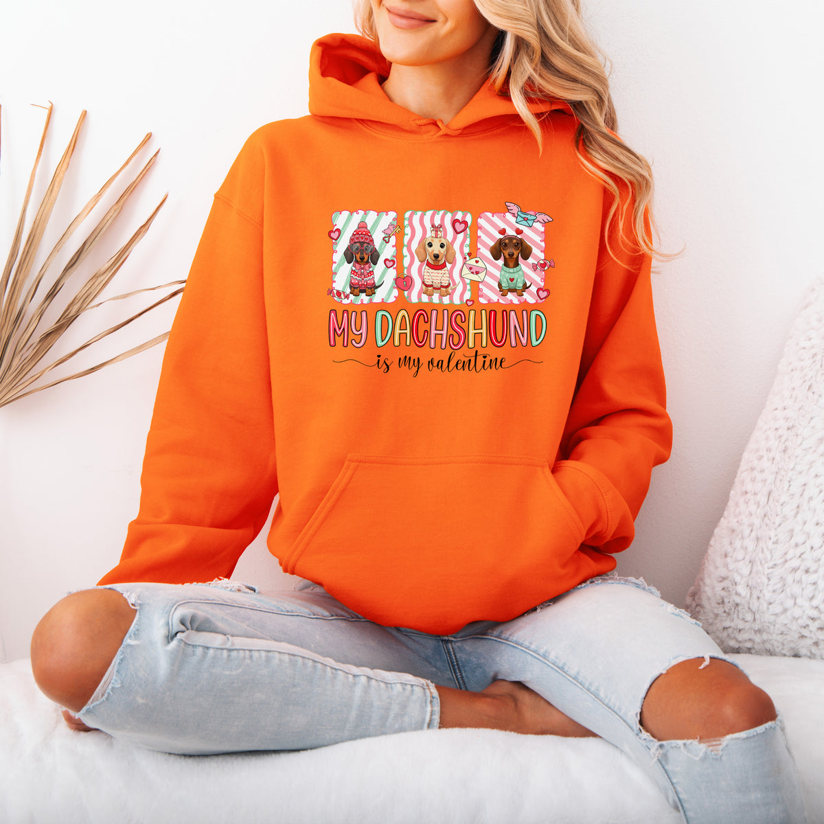 My Dachshund Is My Valentine Hoodie