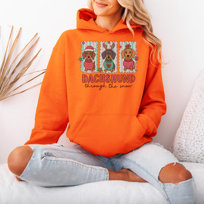 Dachshund Through the Snow Trio Christmas Hoodie
