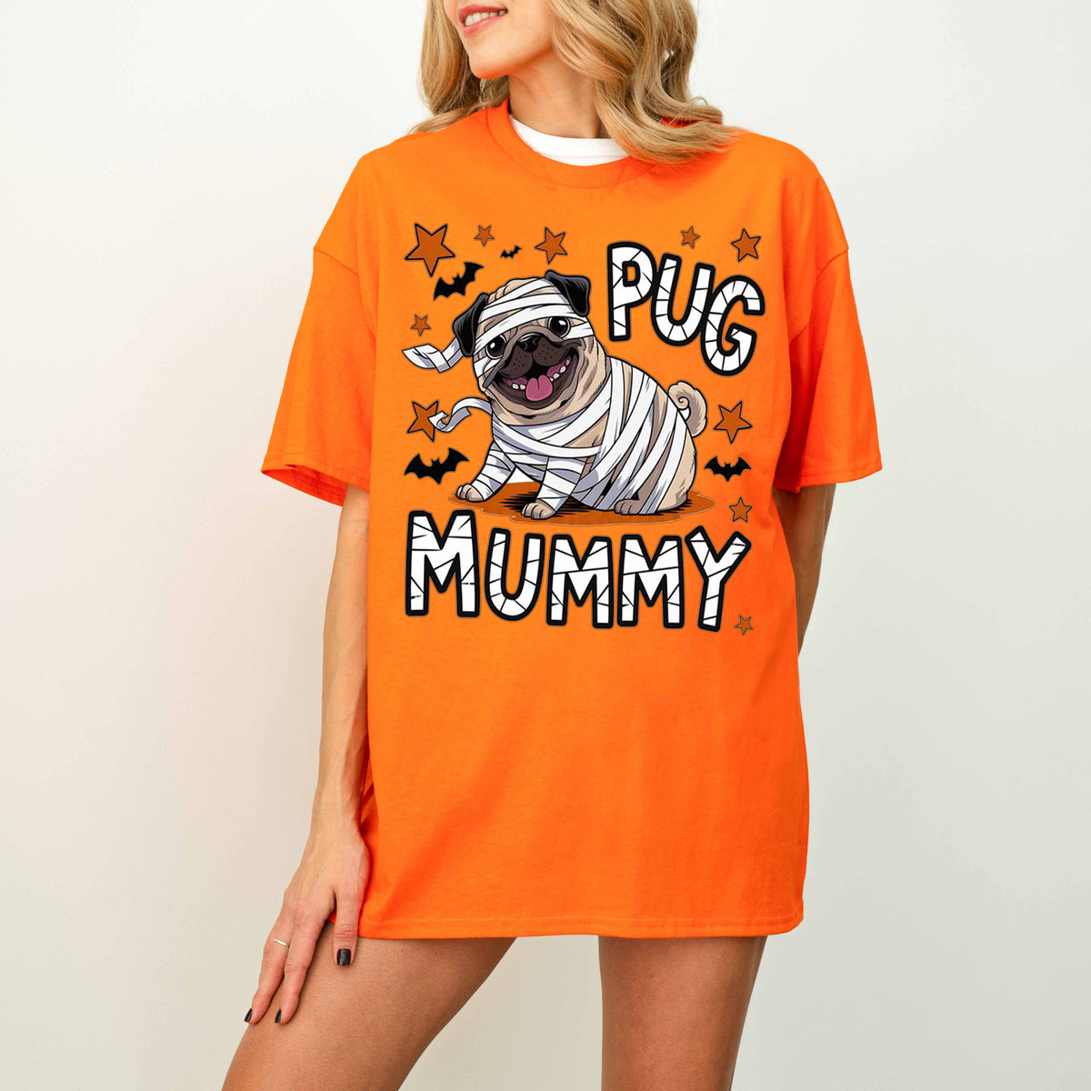 Pug Mummy Halloween Dog T-Shirt