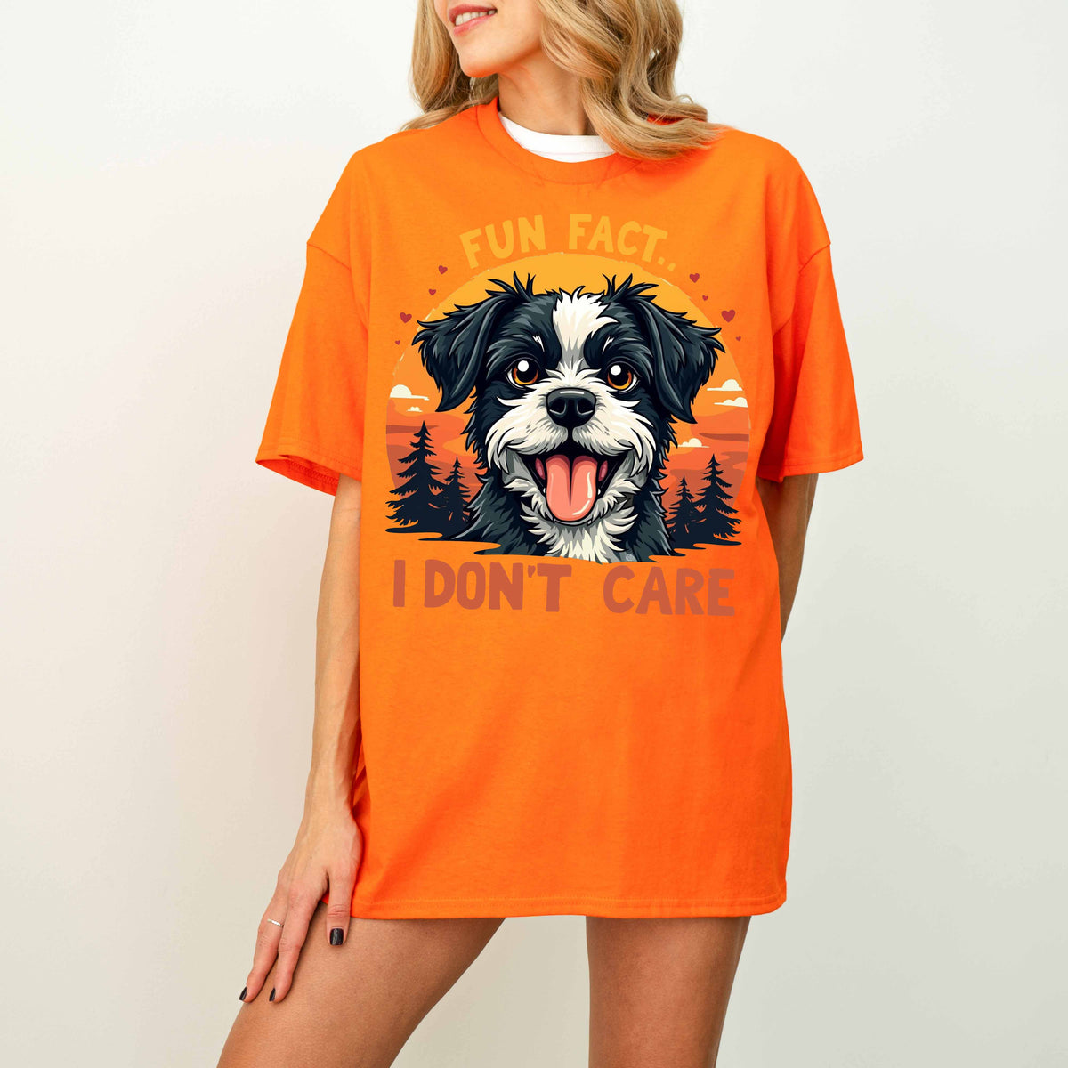 Fun Fact I Don’t Care Funny Dog T-Shirt