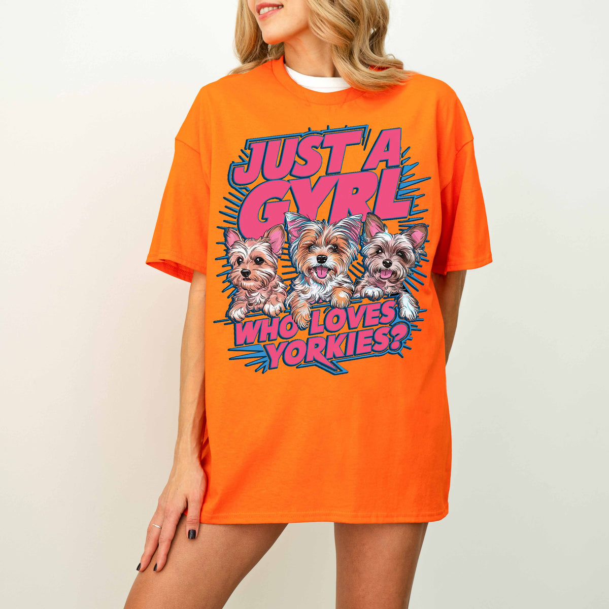 Just a Girl Who Loves Yorkies Dog Mom T-Shirt