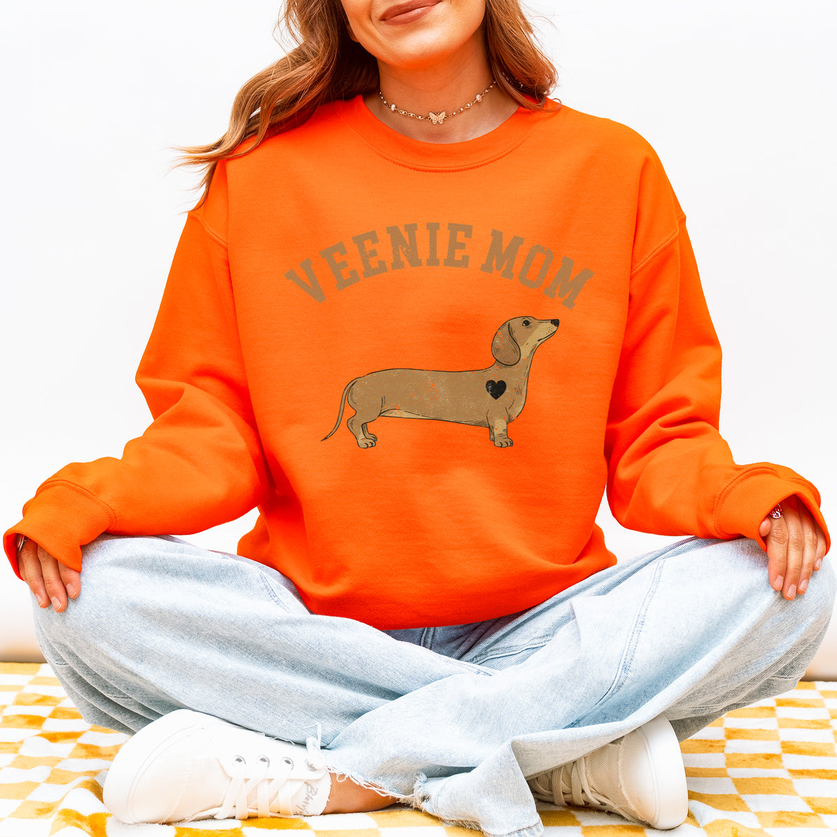 Veenie Mom Dachshund Mom Sweatshirt Pet Lover Gift