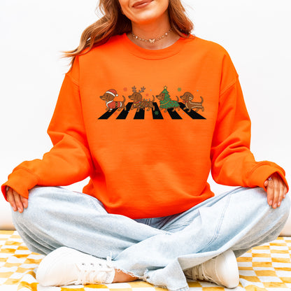 Abbey Road Dachshund Christmas Sweatshirt