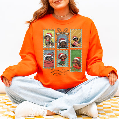 Dachshund Christmas Sweatshirt Cute Holiday Dog Lover Gift
