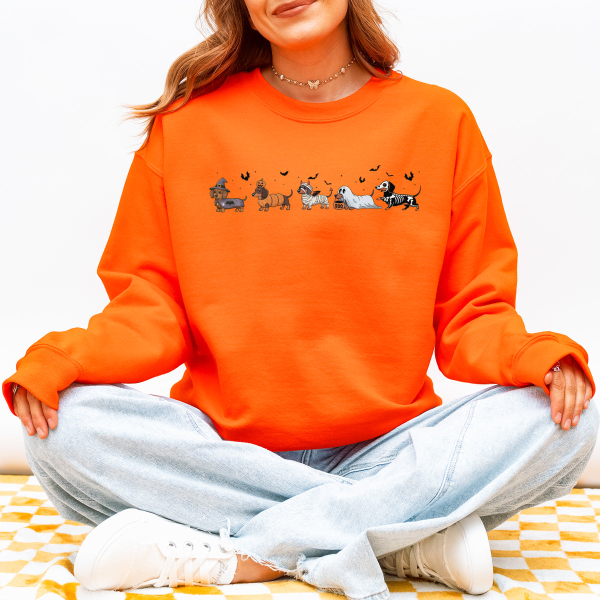 Dachshund Halloween Sweatshirt – Cute Ghost Spooky Gift