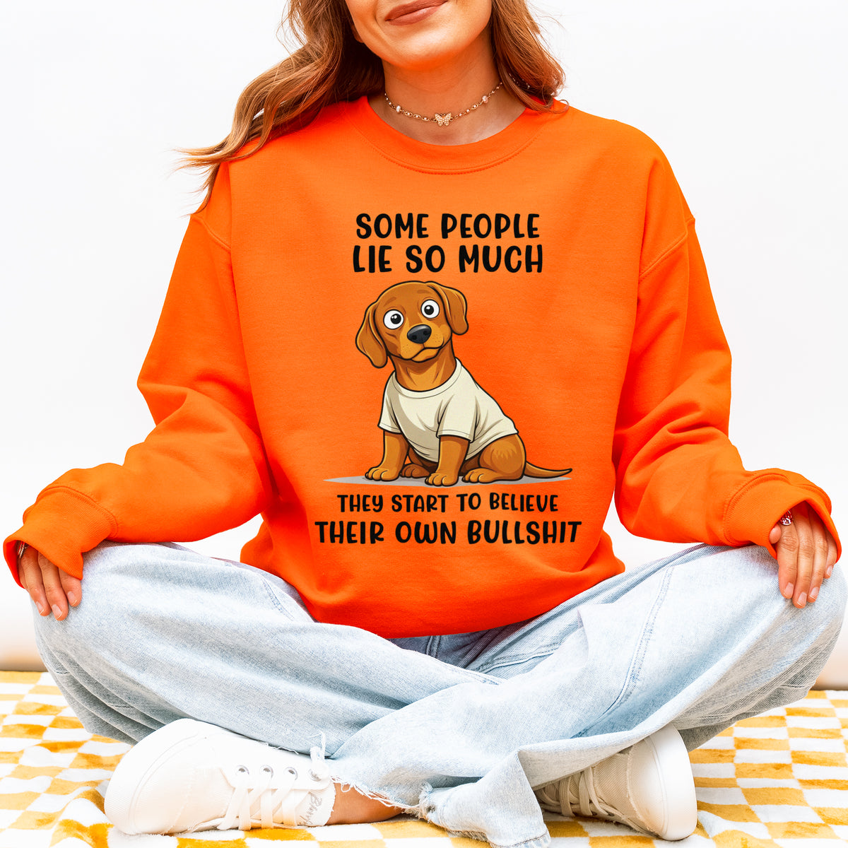 Funny Dachshund Sweatshirt Sarcastic Wiener Dog Humor Gift