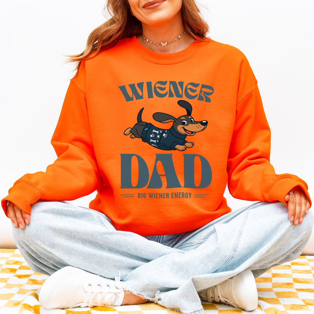Wiener Dad Dachshund Sweatshirt Cute Doxie Lover Gift
