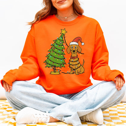 Sausage Dog Christmas Lights Dachshund Sweatshirt – Holiday Gift