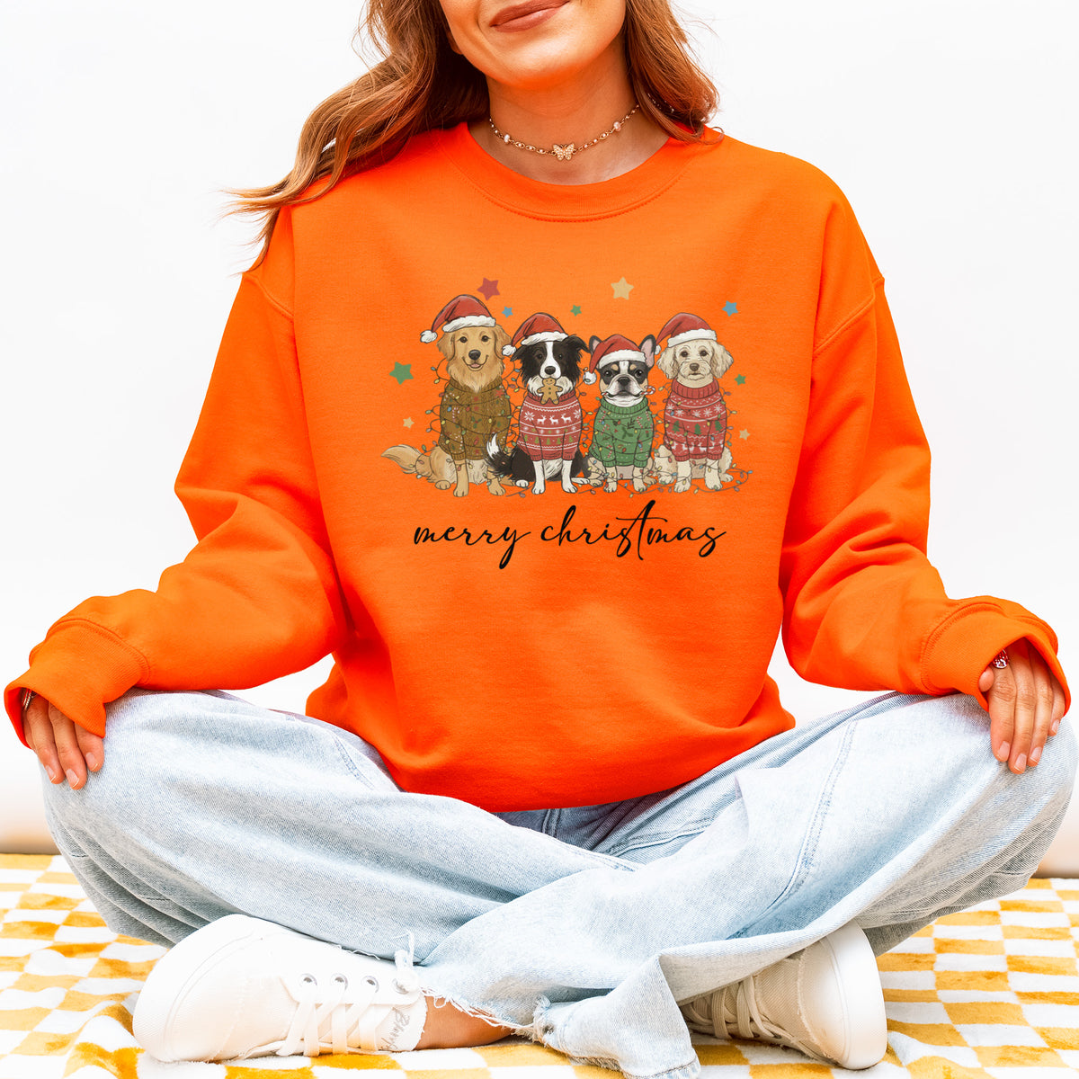 Merry Christmas Dogs Sweatshirt – Cute Holiday Puppy Dog Gift
