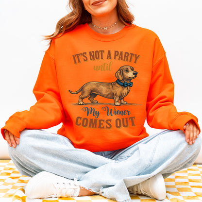 Funny Dachshund Sweatshirt Party Wiener Dog Humor Gift