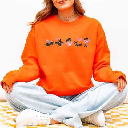 Valentine Dachshund Love Sweatshirt – Cozy Dog Valentine Art